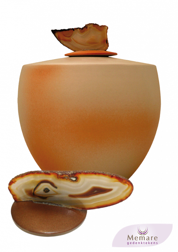 urn met half edelsteen