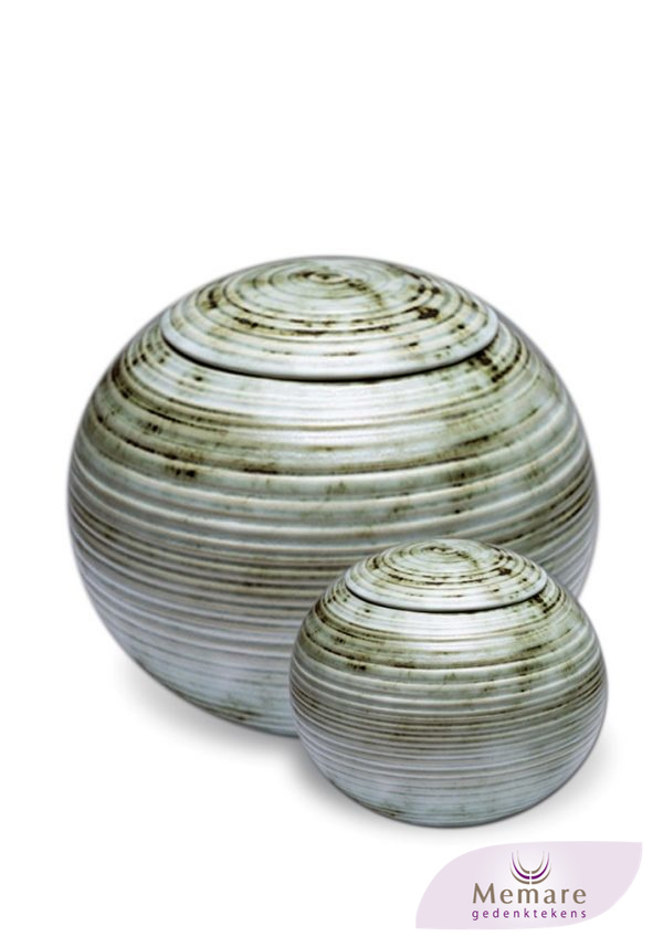 ronde porseleinen urn