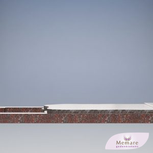 grafmonument van graniet met ruwe rand 3