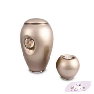 urn in glas roestbruin